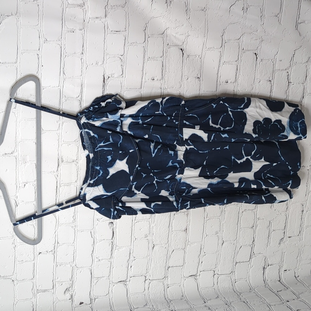 J. Crew factory abstract printed ruffle dress with pockets
